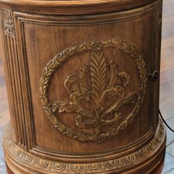 Round Side Table With Storage