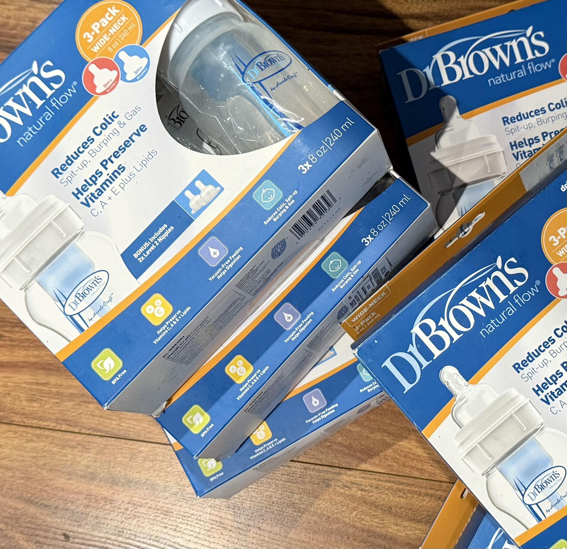 Dr Brown Bottles 0-3 Months Helps With Colic Best Used Baby Bottle Brand New