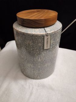 Morris & Co. William Morris Blue Snakeshead Large Porcelain Canister/Vase NWT