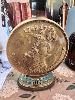 Vintage 1969 Jim Beam San Diego 200th Anniversary Decanter