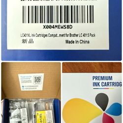 LC401XL Ink Cartridges High Yield Compatible for Brother 