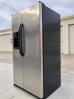 He stainless steel refrigerator