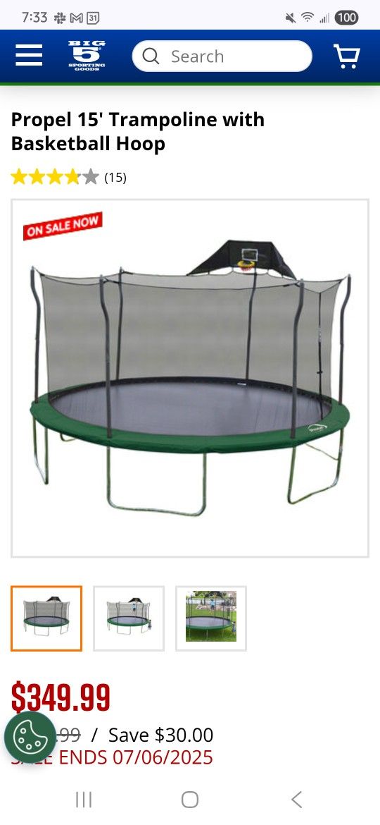 New In Box: 15ft Trampoline!