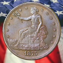 1875-S Trade Dollar Silver Plated Novelty Coin - Circulated