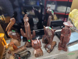 Vintage hard Wood Sculpted animals $10 ea