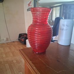 Antique Uranium Glass Vase