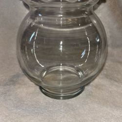 Vintage Ruffled Top 5-1/2” Tall Fish Bowl Vase Floral Arrangement