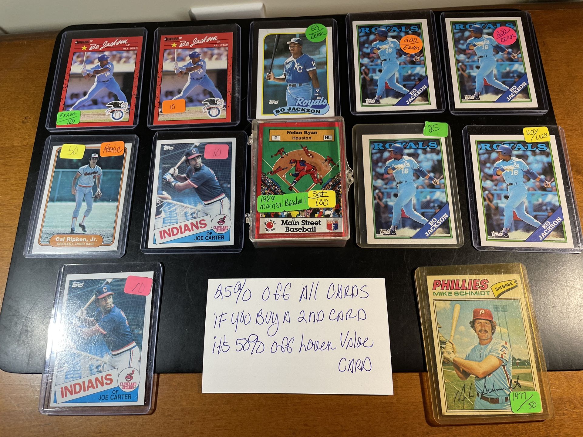 Assorted Priced Sports Cards