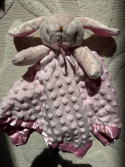 Pro Goleem Loveys Bunny Security Blanket Baby Girl - Soft Pink Snuggle Stuffed Animal, Pink 16in