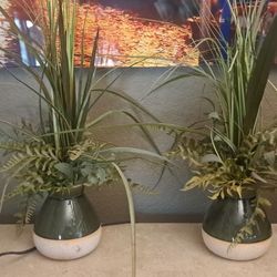 Beautiful Fake Flower Arrangements With Vase One Pair Both For $25