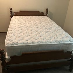Full size bed with mattress