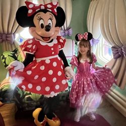 Disney Girls Minnie Mouse Complete Costume Size 7/8