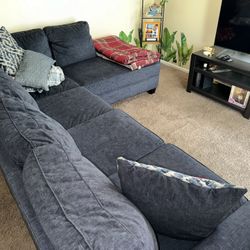 Large Navy Blue Sectional 