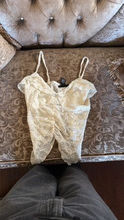 Cream Lace Spaghetti Strap Cami Top