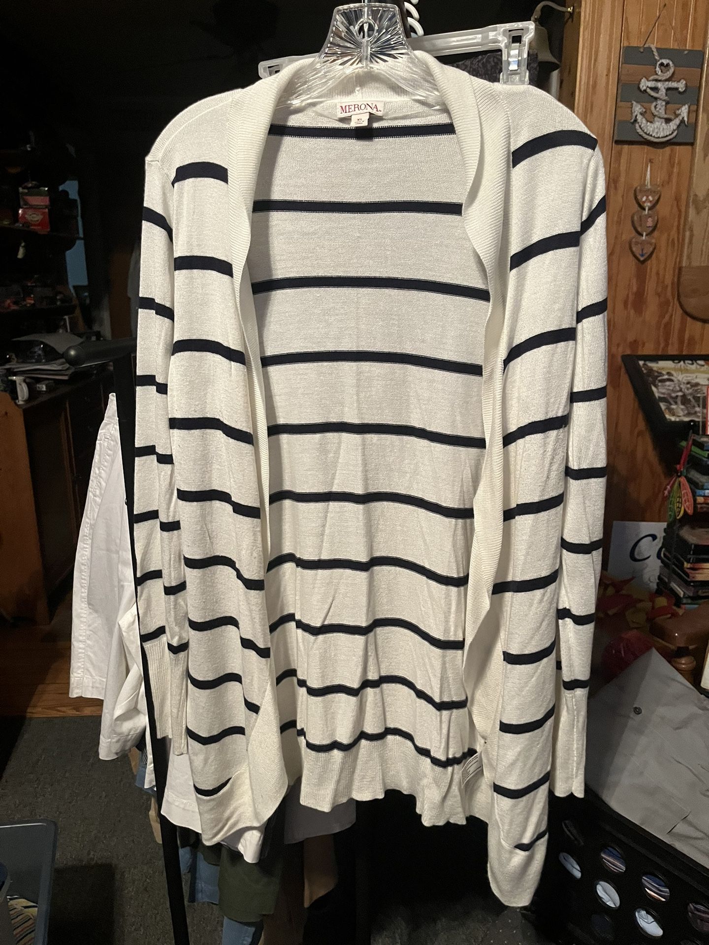 Stripped Light Cardigan