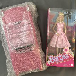 AMC Exclusive Barbie Movie Collectible Set: Margot Robbie Doll & Corvette Popcorn Bucket (Brand New) 