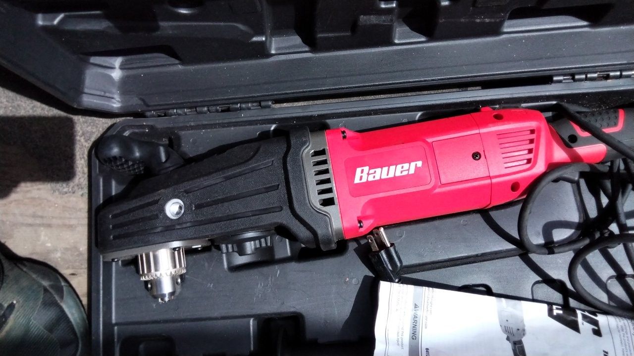 Bauer 13 Amp 1/2" Right Angle Drill Model 1695e-b