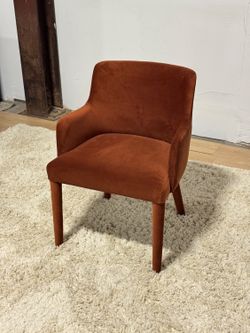 Harris Velvet Dining Armchair - Hale Rust
