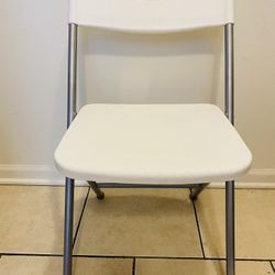 Mainstays Resin Seat & Back Folding Chair, White