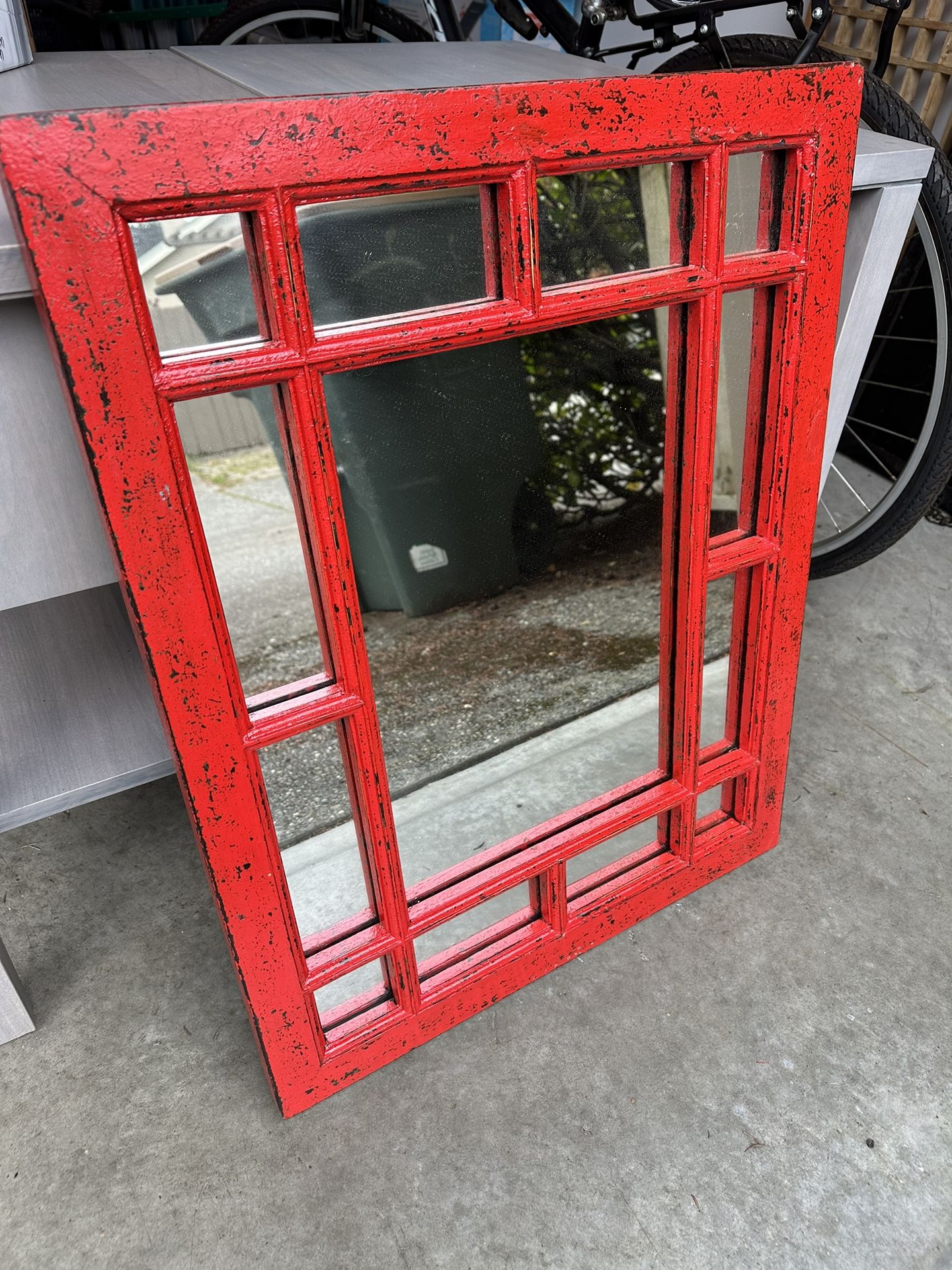 Antique Mirrors - Red/Yellow Pair