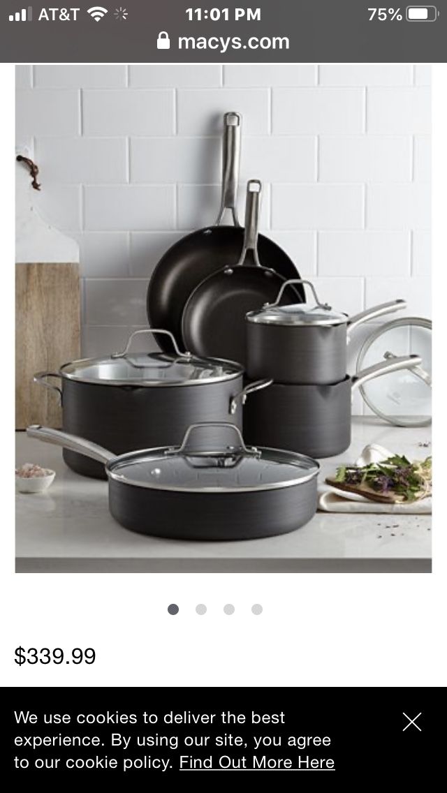 Macy's pots pans Calphalon