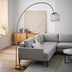 West Elm Overarching Acrylic Shade Floor Lamp (76")