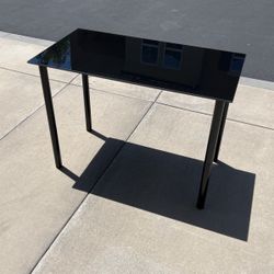 Ikea Black glass table