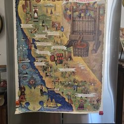 California Wine Land of America Poster