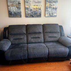 Recliner Couch Black Soft