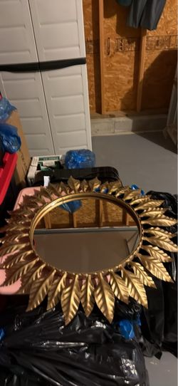 Vintage Gold Sun Mirror