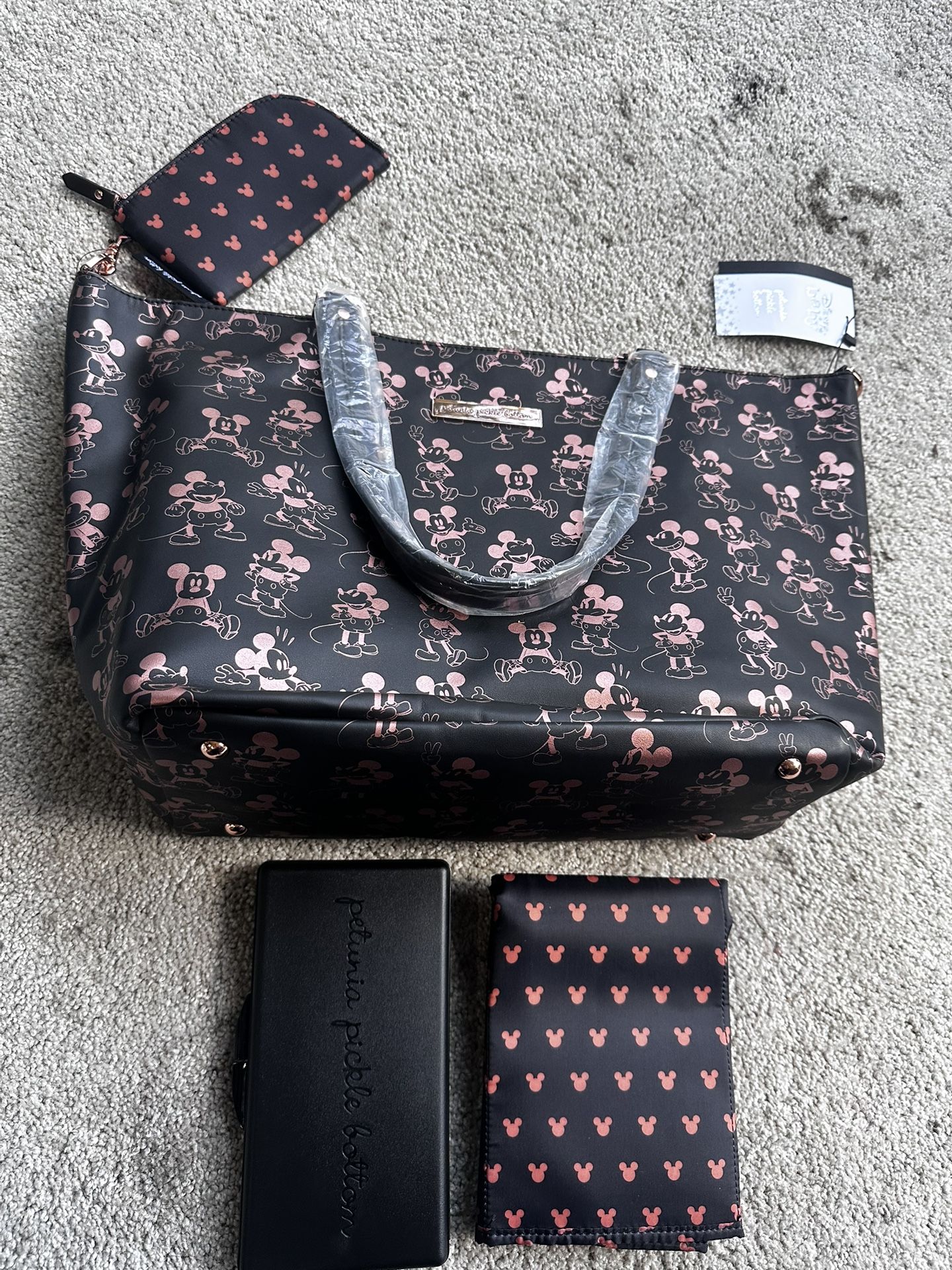 Petunia Pickle Bottom Disney Diaper Bag With Wipe Holder, Changing Pad