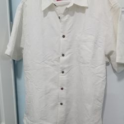 Men's short sleeved collared button down shirt - XL