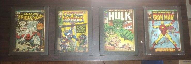 Marvel Comics Book Cover Canvas Wall Art Home Decor Ready To Hang (Length 8.5in X Width 6.5in)