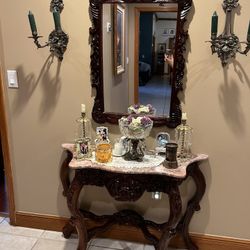Mirror and Hallway Table