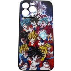 iPhone 15 Pro Max Case Dragon Ball Z Anime Goku Design Black Cover