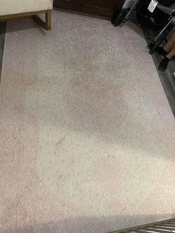 Pink And White Rug