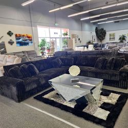 Black Sofa Sectional 