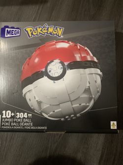 MEGA Pokemon Jumbo  Poke Ball Building Kit w Lights - 304 pcs *NEW & SEALED*
