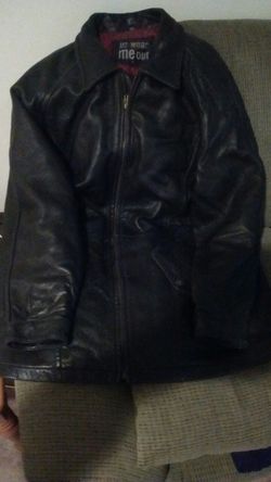 Black leather jacket large