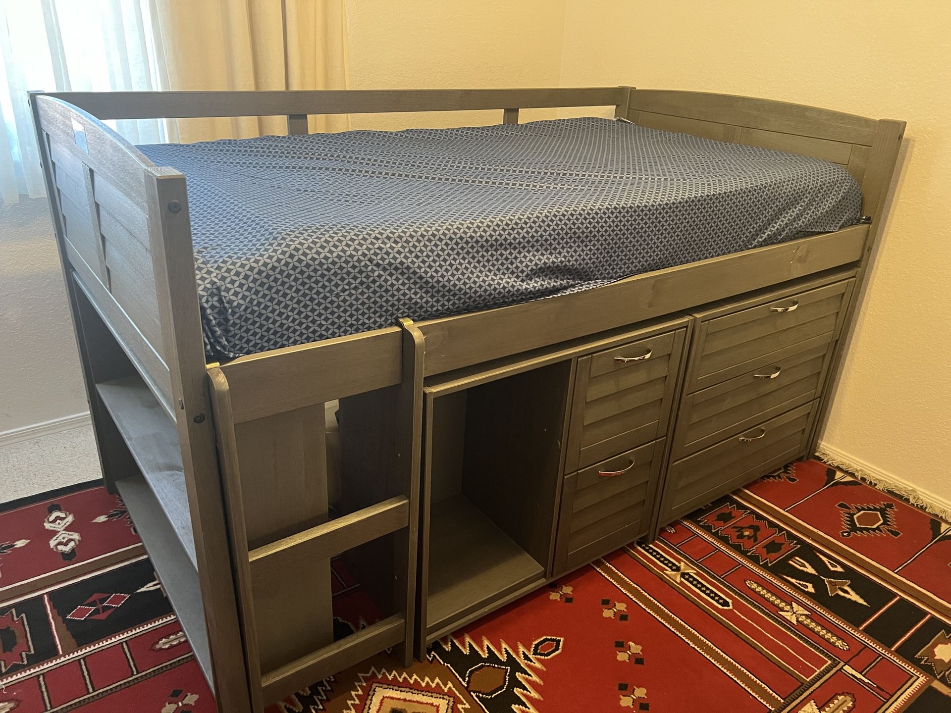 Bunk Bed/captains Bed (with Twin Mattress)