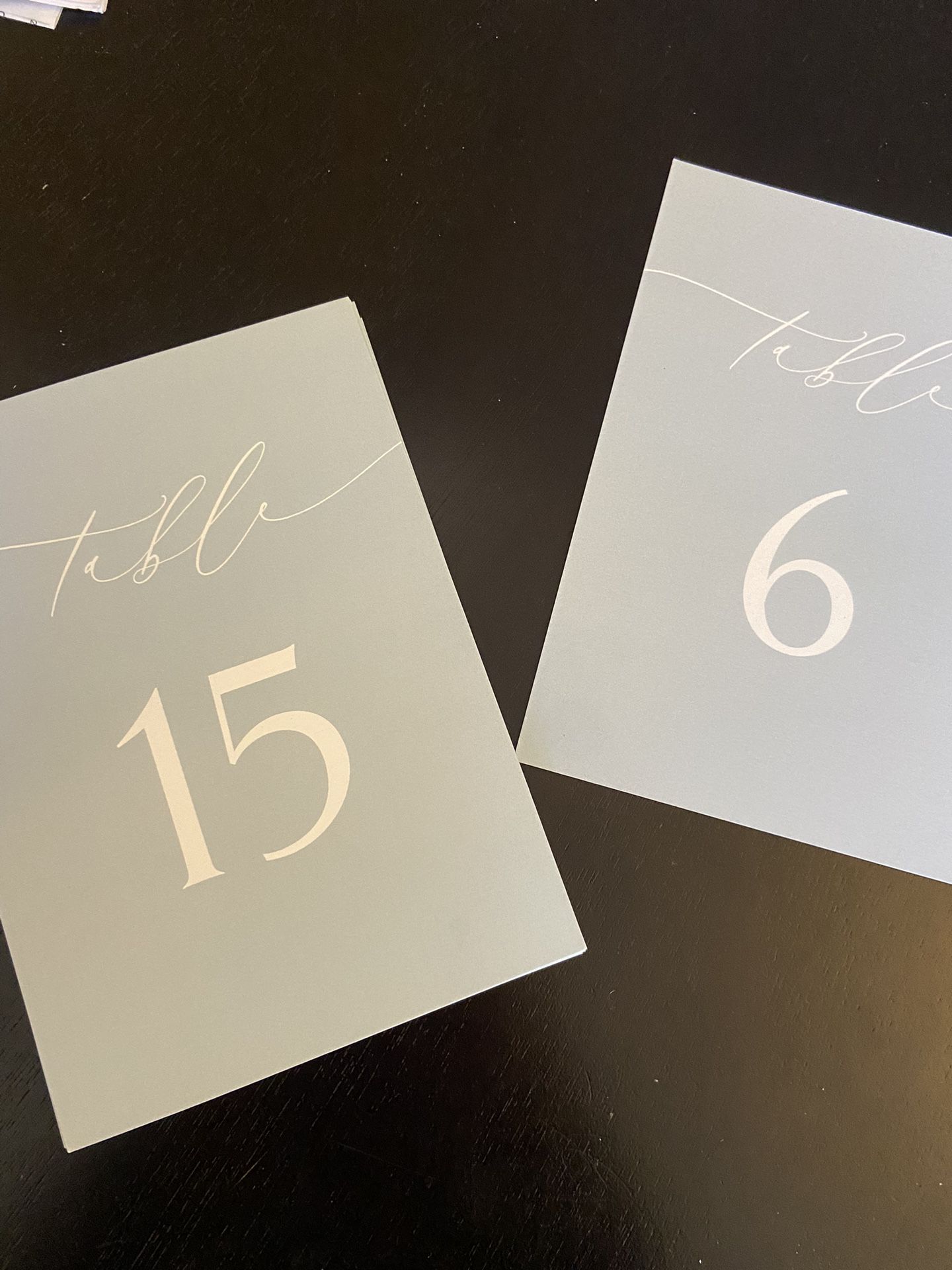 Minted Table Numbers 