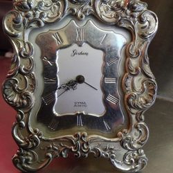 Vintage ..Gorham..Cyma..AMIC..sterling silver..clock..
