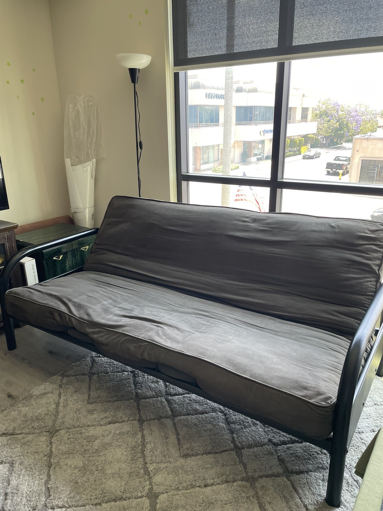 Black Foldable Futon Couch