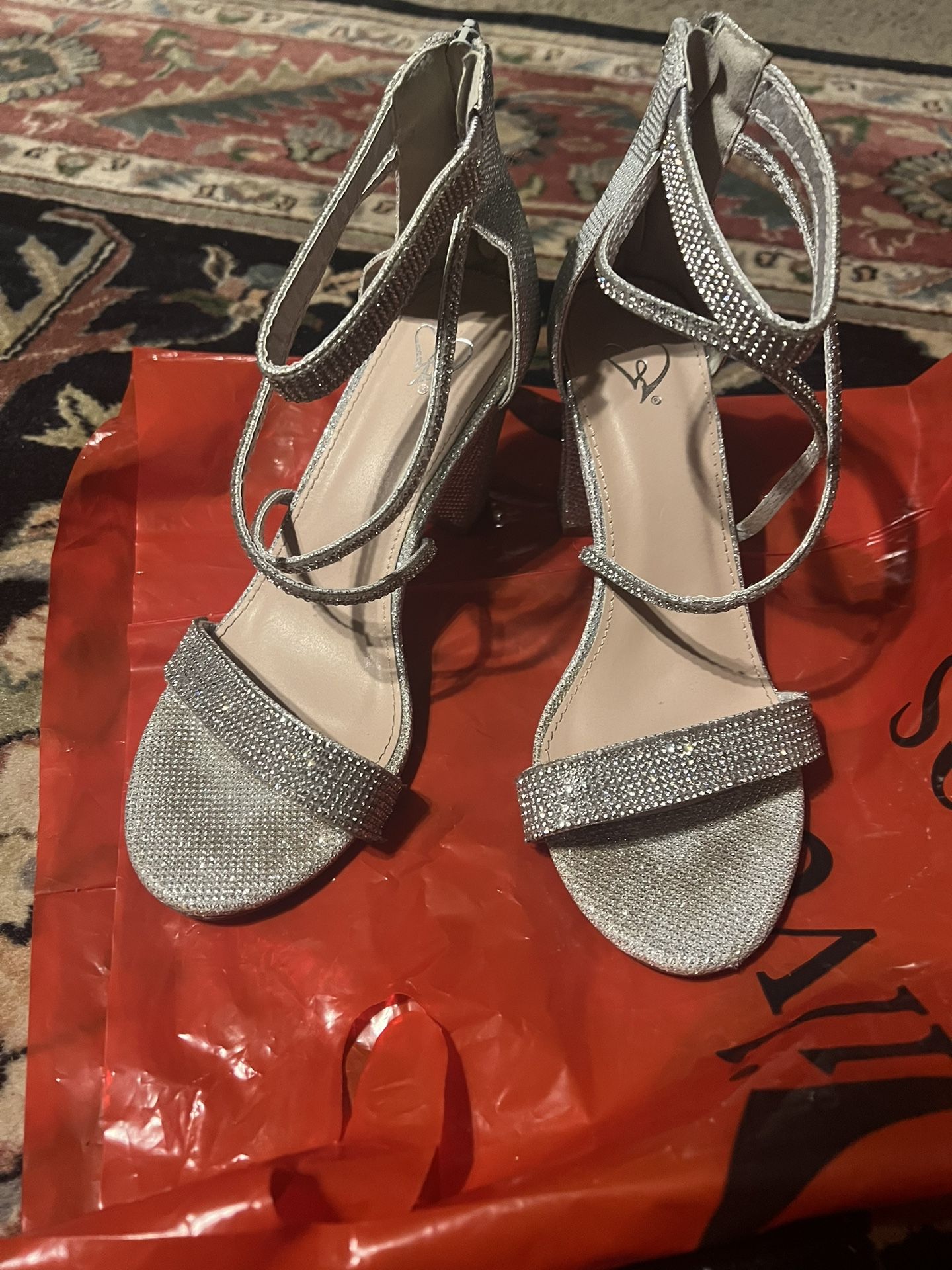 silver sandals