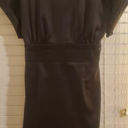 Black Satin Formal Dress