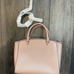 Michael Kors Large Ellis Leather Satchel w/ Shoulder Strap. Gold Toned Hardware