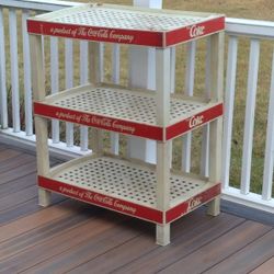 Vintage 3 Tier Classic Paul Flum Coca-Cola Display Shelf