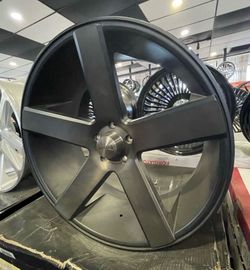 24” DUB Baller Wheels 24x10” Rims Size  19 offset 5x127 Matte Black Machine Brand New in Stock