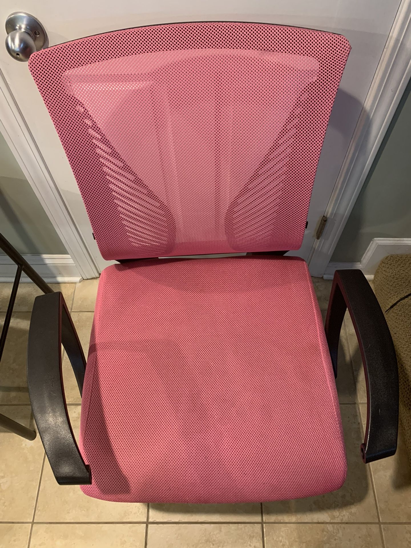 Pink Rolling Chair