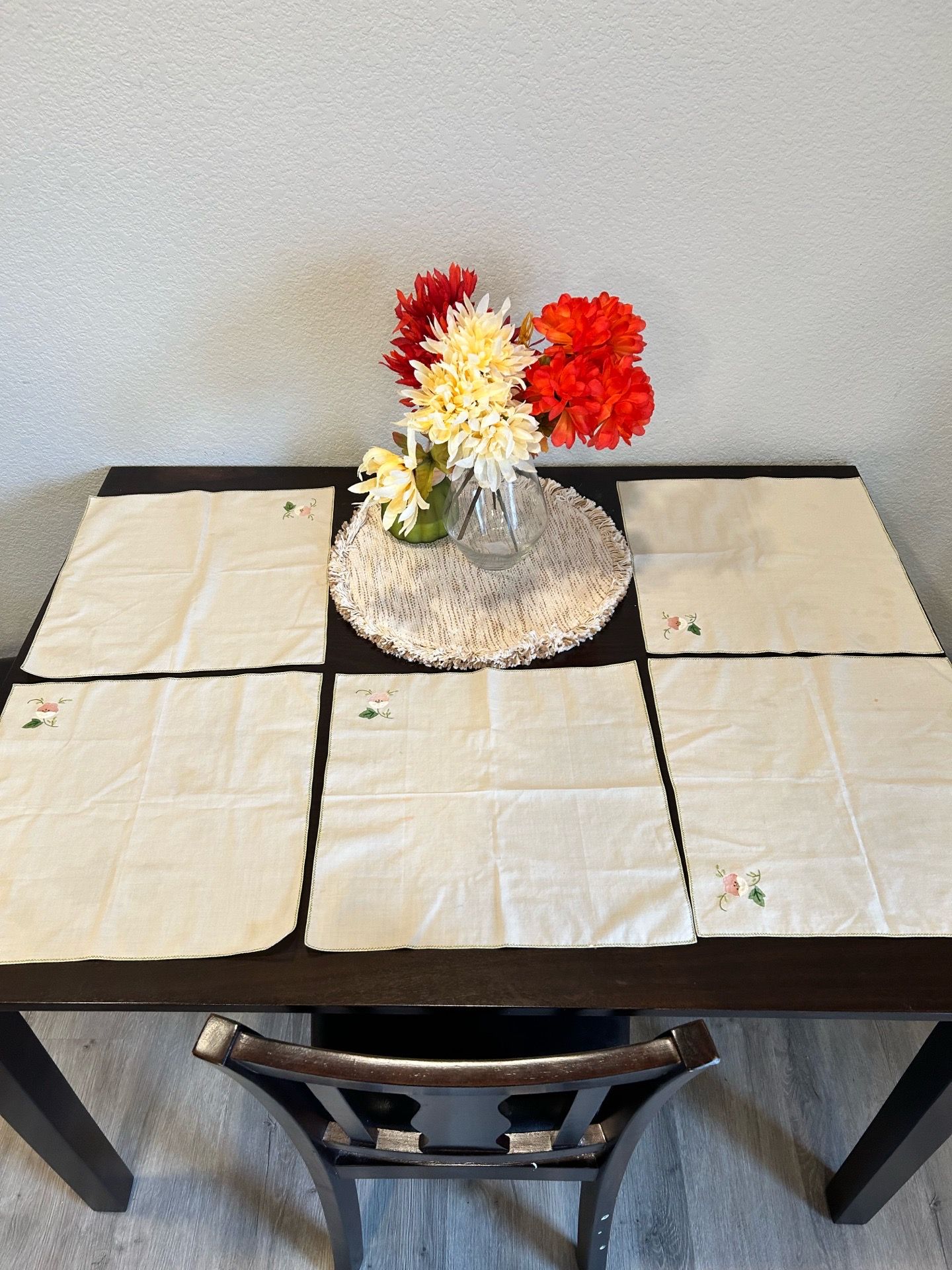 Vintage Handmade Napkins — Set of 5